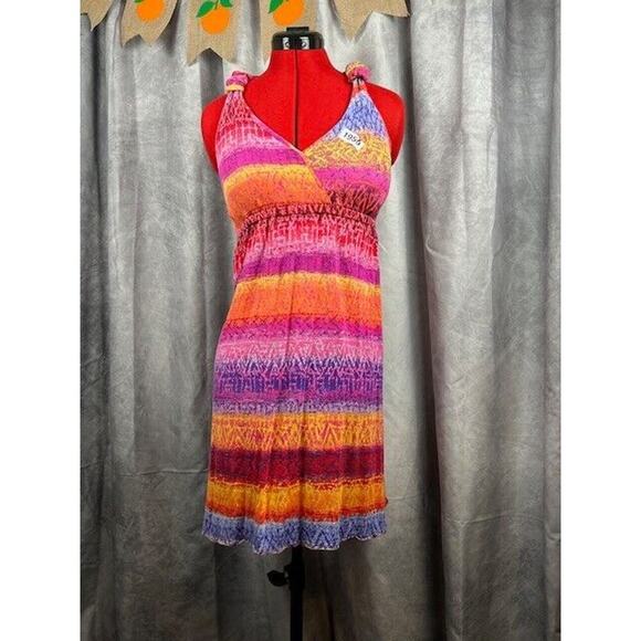 new directions Dresses & Skirts - New Directions Women’s Dress Size Small Pink Multicolor Sleeveless V-Neck